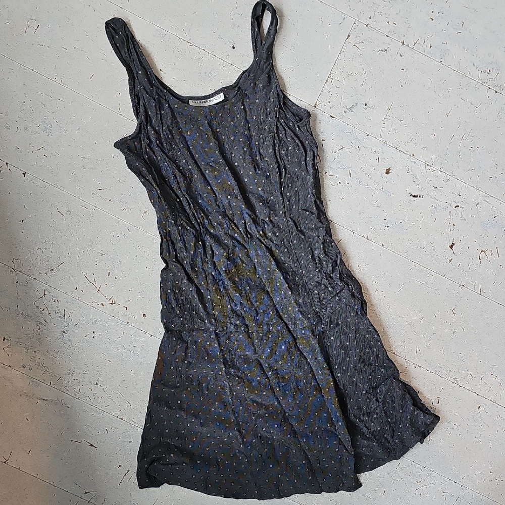 Club Monaco Vintage Sleeveless Dress with Dotted Pattern